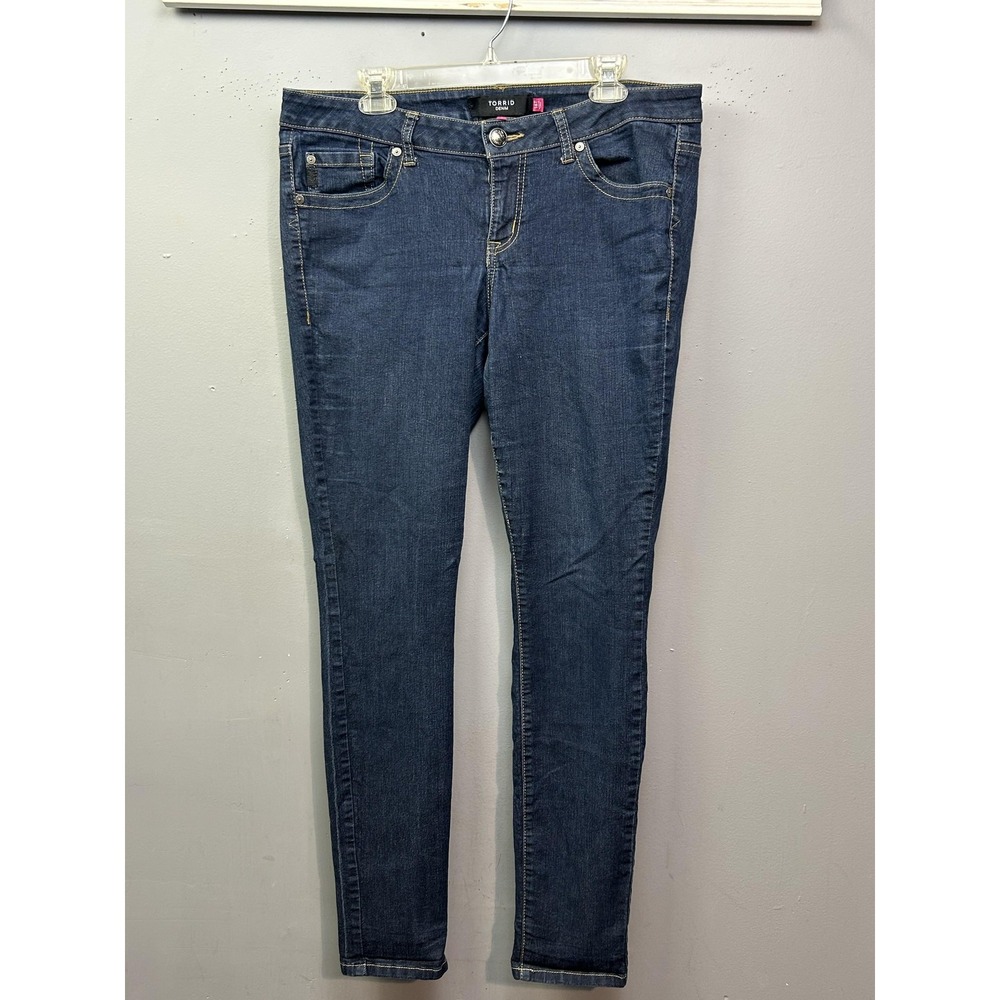 Torrid Jeans Womens 16T Blue Dark Wash Skinny Denim Tall Stretch 15581